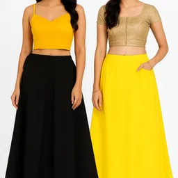 AARON A Black combo Pure Cotton Petticoat-picture-47