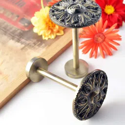 deco window Antique Brass 4 Pc Iron Tie Back Hook Set image 4