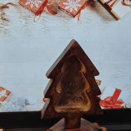 sparkling allure Wooden Decorative Bowl Rustic Christmas Candle holder and mold or Tray image 2