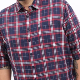 highlander Plus Size Men Regular Fit Solid Cut Away Collar Casual Shirt image 5