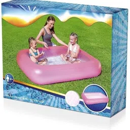 tiny tales 5 FT BABY BATH TUB POOL FOR KIDS Inflatable Swimming Pool (Pink) Inflatable Swimming Pool image 1