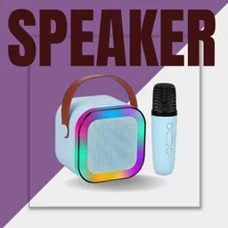 JOCR 10W Bluetooth Speaker Wireless Karaoke Mic Speaker with RGB Light speakersWE193 10 W Bluetooth Party Speaker image 1
