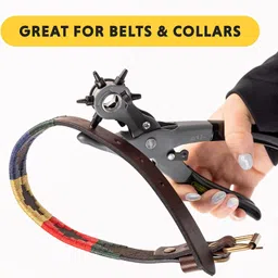 hepiack Revolving Hole Punch Plier/Belt Hole Puncher/Belt Punching Machine(6-in-1) Black Punch Plier-picture-28