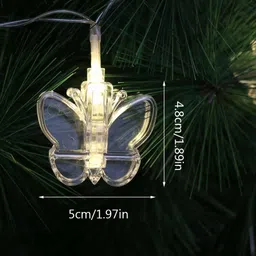 vibex 16 LEDs 4 m Yellow Steady Butterfly Rice Lights image 4