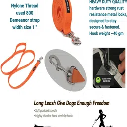gns pets Nylon Webbing Puppy Dog Training Leash 15 FEET 460 cm Dog Strap Leash image 4