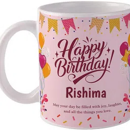 giftuation Happy birthday Rishima / Gift for birthday Ceramic Coffee Mug-picture-46