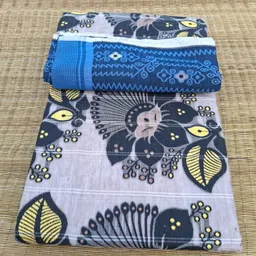 khayafashion Woven Jamdani Pure Cotton Saree image 5