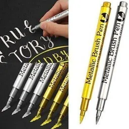 artistery Metallic Brush Pen for Drawing Designing Decoration Craftwork image 4