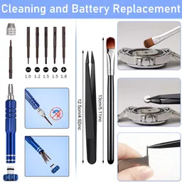 serplex Watch Repair Kit Essential Tools Set for Battery Strap and Back Case Adjustment Precision Screwdriver Set image 5