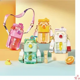 arizuul Kids’ Kawali Animal Square Bottle With Partitioned Fruit Infuser For Flavor 950 ml Water Bottle-picture-12