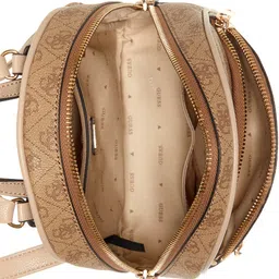 guess Women Brown Printed Backpack with Zip Closure Backpack image 3