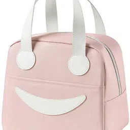 Portable Insulate Travel Smiley Tote Tiffin Hand Lunch Bag Aluminum Foil Cover Waterproof Lunch Bag-image-1