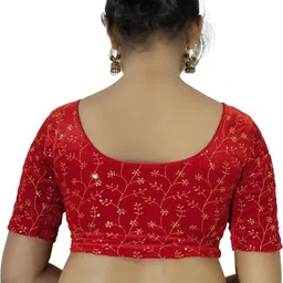 pu fashion Round Neck Women Blouse image 2
