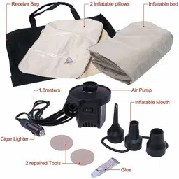 daitory Inflatable Travel Car Bed Air Sofa with Two Inflatable Pillow Car Inflatable Bed image 3