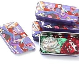 serplex 12 Pcs Guitar Picks Set with Metal Box for Acoustic and Electric Guitar Guitar Pick-picture-43