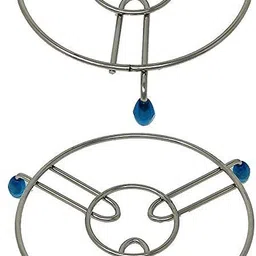 quistal Stainless Steel Multipurpose Hotmat/Hotplate/Hot Utensil Stand, Small Chrome Trivet image 2