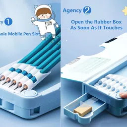 vaniha Multi Functional Pencil Box CARTOON Art Plastic Pencil Box image 4