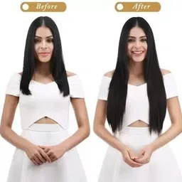 blushia Beautuful Look Premium Quality 5 Clip In Hair Extension image 5