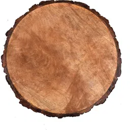 vdix Wooden Beautiful Round Shape Wooden Serving Tray for Home and Kitchen 8 Inch Tray image 4