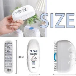 WARRIO 2 in 1 Shoe Cleaning Kit with Brush Foam Cleaner for White Sneakers/Sports Shoes Canvas, Leather, Patent Leather, Synthetic Leather Shoe Cleaner image 4