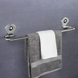 Royal Stainless Steel Towel Rod - Towel Bar - Bathroom Accessories (2 feet Long) Chrome Finish Towel Holder-image-61