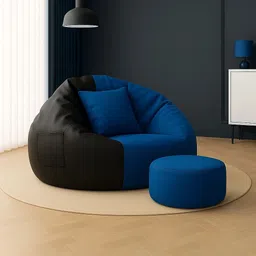 shira 24 XXXL Bean Bag with Footrest & Cushion Ready to Use Teardrop Bean Bag With Bean Filling-picture-30