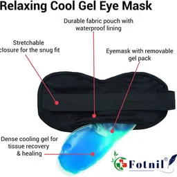 fotnil Eye Cool Mask For Night Smooth & Soft Fabric Ice Gel Sleeping Mask (Packs of 2.) image 3