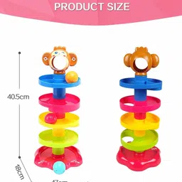 jmv Ball Drop Rolling & Swirling Tower Ramp for Baby and Toddlers Educational Toy image 2