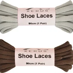 XERUS Shoe Lace Round Light Grey Dark Brown For Boot Sport Hiking Shoes Shoe Lace-picture-14