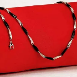 provogue chain for boys men simple chain Neck Anti tarnish necklace long chains stylish Black Silver Plated Metal, Silver, Alloy, Stainless Steel Chain image 3