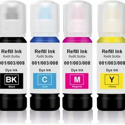 Gedi 003 Refill Ink Compatible for L3110,L3150,L3250,L3252,L3115,L3116 Printer 3PC Black + Tri Color Combo Pack Ink Bottle-image-71
