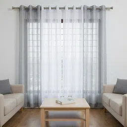153 cm (5 ft) Window Tissue Semi Transparent Curtain (Pack Of 4)-image-88