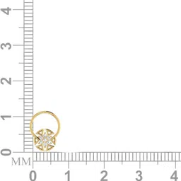avsar Veda 18kt Diamond Yellow Gold Nose Wire image 3