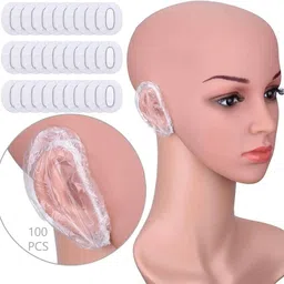 qweezer Ear Cover for Shower 100 Pcs, Waterproof Ear Protector, Ear Shower Caps P53 image 1