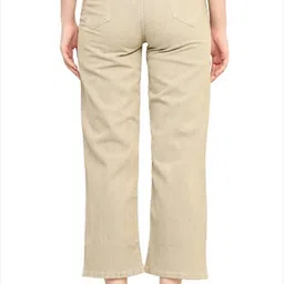 angelo Women Relaxed Fit Mid Rise Beige Jeans image 2