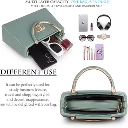 denzy fashion Green Women Hand-held Bag Fiago Women’s Sling Bag Simple, Stylish, and Perfect Fashionable image 3