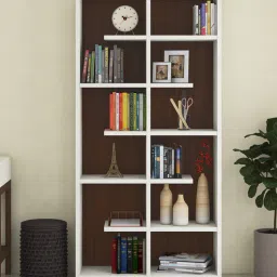 Adona Cordoba Large Bookshelf-cum-Display Cabinet Ivory - Coffee Walnut-picture-26