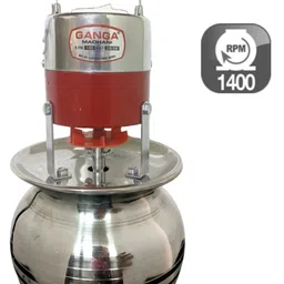 g a n g a Small Electric Madhani Lassi Machine 7L Capacity With Stainless Steel Pot Butter Maker Churn image 5