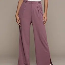 roadster Women Regular Fit Multicolor Polyester Trousers-picture-24