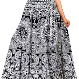 unique choice Women Printed Wrap Around White Skirt-picture-10