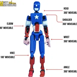 mighty miniatures Sentinel Patriot – Action Figure | Fully Poseable 3D Printed Collectible| 14 cm image 2