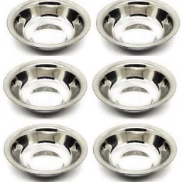 bhavana Stainless Steel Mixing Bowl Serving Bowl Curve Light-Weight Mixing Bowl, Pack of 6-picture-21