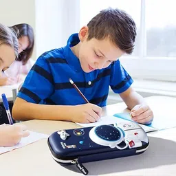 dallao 3D Cover Space Astronaut Theme Pencil Case Large Capacity Pouch Students Art EVA Pencil Box image 4