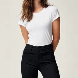 sikonex Women Relaxed Fit Mid Rise Black Jeans-picture-46