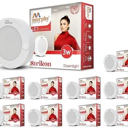 murphy 3W Strikon Surface LED Light – Cool White | Flush Mount – Pack of 10 Ceiling Light Ceiling Lamp image 1