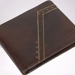 wildauk Men Casual, Evening/Party, Formal, Travel, Trendy Brown Genuine Leather Wallet image 1