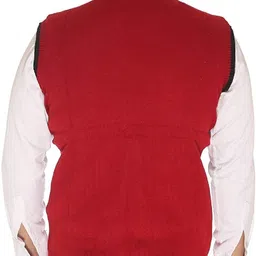 super weston Men Solid V Neck Maroon Sweater image 2