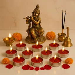 bkc enterprise TEA LIGHT CANDLE RED Candle image 4