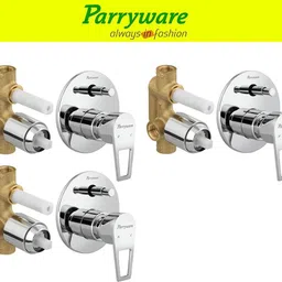 parryware Espirion concealed Diverter Body with Concealed Upper Part set of 3 pic 234 Espirion Diverter with upper trim | Hot and Cold water Mixer | Complete set Diverter Faucet-picture-29
