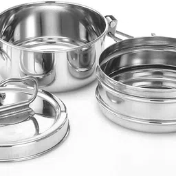 aollyx stainless steel Hgh polish food grade 8/2 2 container clip carrier 2 Containers Lunch Box-picture-23